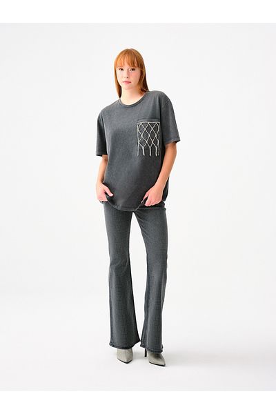 Loft Long Flare Slim Fit Women's Trousers