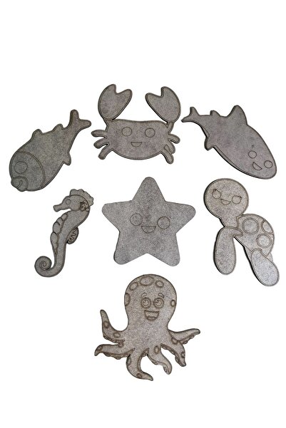 OES HOME مجموعة هوايات لحيوانات البحر مكونة من 7 قطع من أنشطة الرسم الخشبي لل...