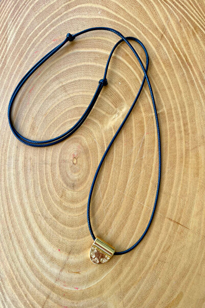 Shepidi قلادة من الذهب على شكل قفل التمرير