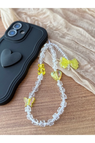MİRAZ TASARIM MİRAZTASARIM ŞEFFAF KÜP BONCUKLU RENKLİ DETAYLI TELEFON CHARMI/TELEFON ASKISI ÇANTA CHARMI4