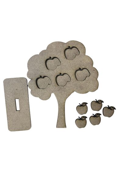 OES HOME Elma Ağacı Ahşap Boyama Ahşap Oyuncak Aktivite Karne Hediyesi Yaz Ok...