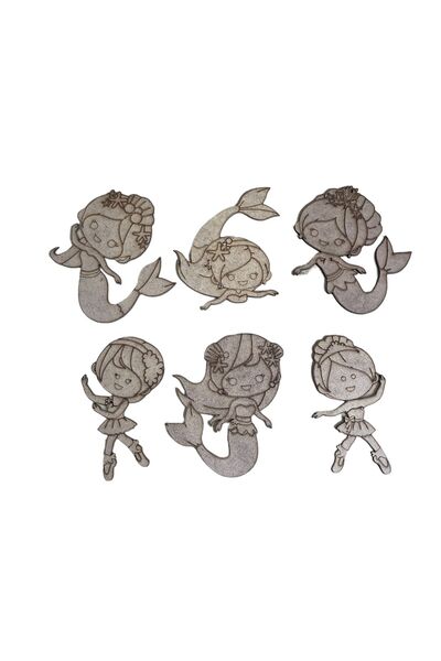 OES HOME 6'lı Deniz Kızları Boyama Seti Aktivite Boyama Seti