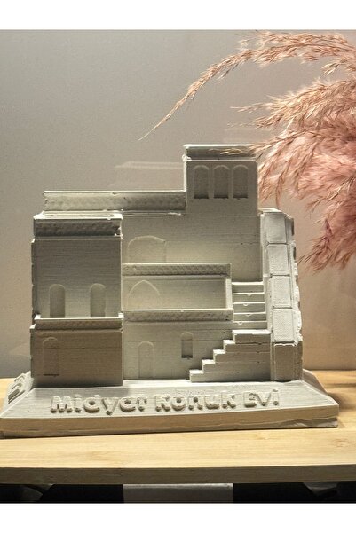 BLANJ Midyat Konuk Evi Dekoratif Boyanabilir Biblo Tarihi Evi Uzak Şehir-hercai-sıla-aşka Sürgün 21cm X 15