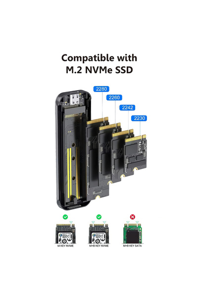 LegendBy NVMe M.2 SSD Disk Case | USB 3.1 Type-C 10Gbps