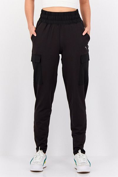 Puma Women Sportswear Fit Brand Logo Outdoor Track Pants, Black