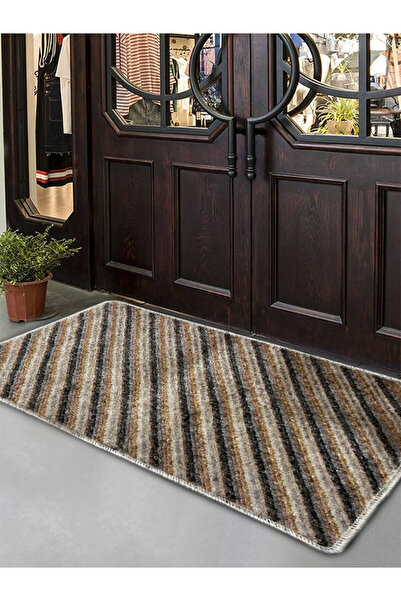 CasaBliss Home Rengarenk Çizgili Kapı Önü Paspası