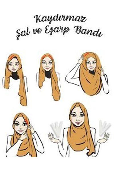 Dalian Home Eşarp Kaydırmaz Bant 36 Adet Eşarp Şal Sabitleme Bandı Çift Taraf...