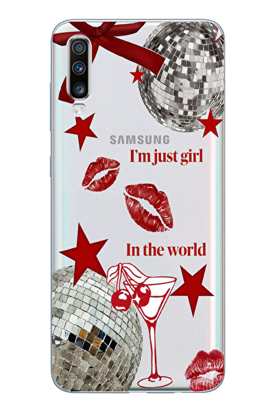 moonset Samsung Galaxy A30S/A50/A50S Uyumlu Im Just Girl Tasarımlı Baskılı Şe...