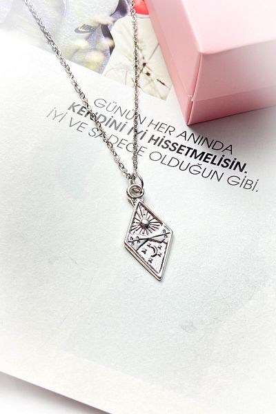 roshel Steel Silver Color Thin Chain Steel Necklace