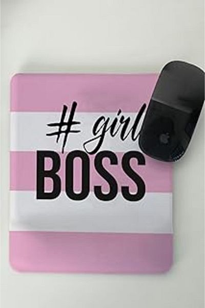 Mu Art Ahşap Подложка за мишка #Girlboss Designed