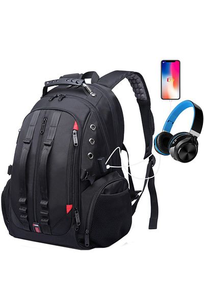 BANGE Rucsac multifunctional pentru calatorii, model casual, cu port USB Jack,rezistent la apa, BANGE