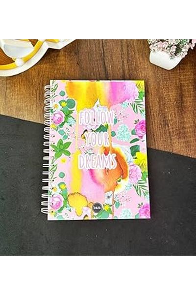 Mu Art Giftmoda Colorful Follow Your Dreams Designed Striped Spiral Notebook