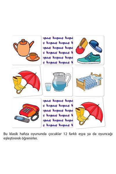 Kırkpabuç Puzzle MEMORY Kırkpabuç Items Box Game - 7206