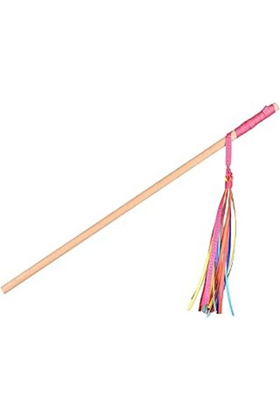 Mu Art X-Perk Wooden Cat Playing Fishing Rod Cat Fishing Rod Cat Toy with Tassel