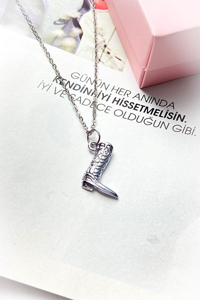 roshel Steel Silver Color Thin Chain Steel Necklace