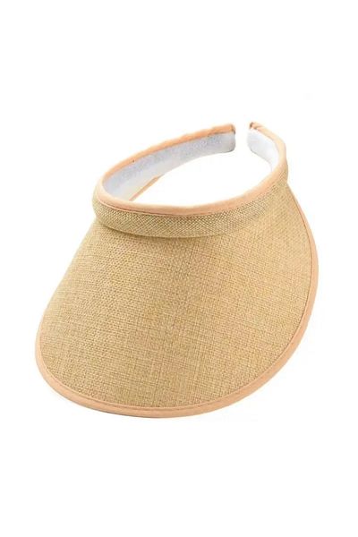 laviyonsa Uv Protected Straw Visor Sun Hat (Back with Velcro)