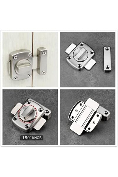 Generic JIANHY 2 Pcs Rotate Bolt Latch Door Latch Stainless Steel Anti Theft Protection