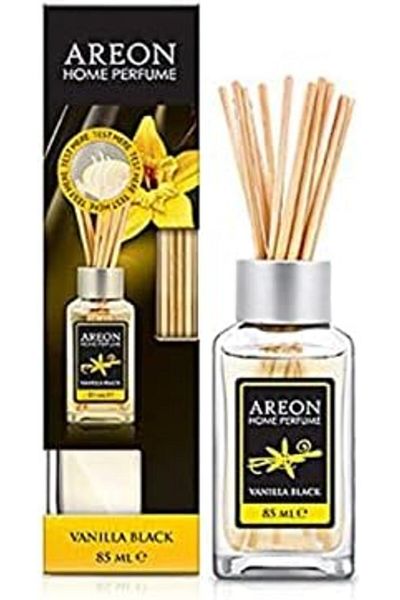 Areon Home Perfume Reed Diffuser 85ml 10 Rattan Reeds - Vanilla Black