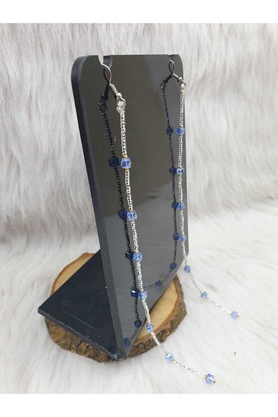 HAPPY HANDMADE 19cm Long Earrings/Evening Dress Earrings/Pendant Earrings/Graduation Jewelry/Chain