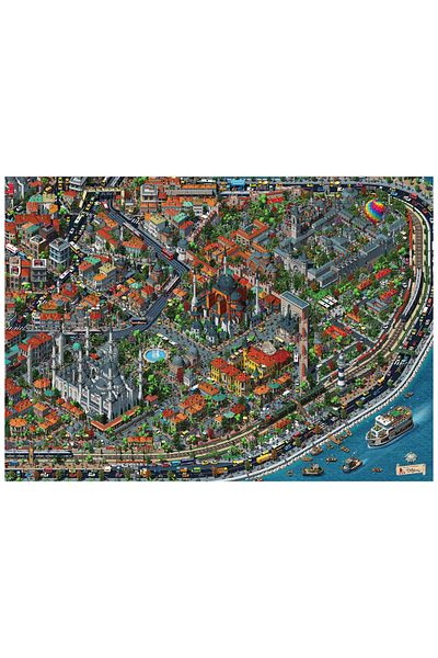 Anatolian Puzzle 3000 Piece Jigsaw Puzzle - Fractal Istanbul 4913