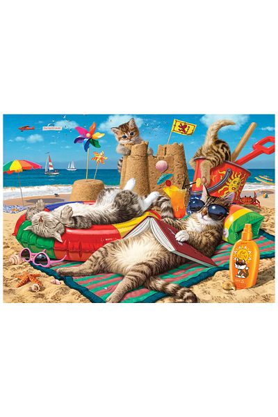 Anatolian Puzzle 260 Piece XL Jigsaw Puzzle - Cats' Beach Enjoyment 3322