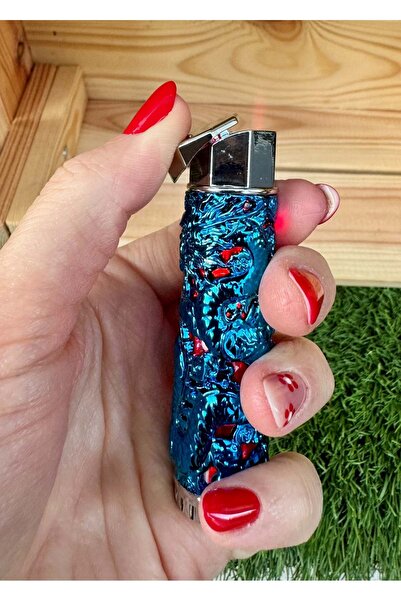 Hunter Ejderha Desenli Jet Çakmak/mavi