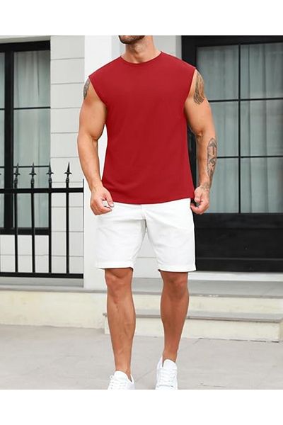 RUTBİL SPORTS Zero Sleeve Crewneck Tank Top Singlet-Fitness Singlet- Sport T-Shorts-Sports Singlet-Gym Singlet Loose Fit
