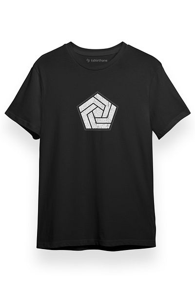 Tshirthane Ανδρικό μπλουζάκι Tenet Rotas Logo μαύρο κοντομάνικο