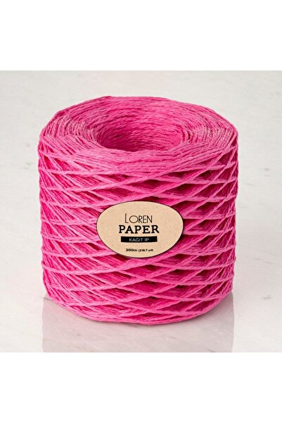 N&M STORE حبل ورق فوشيا من ورق لورين - RH23