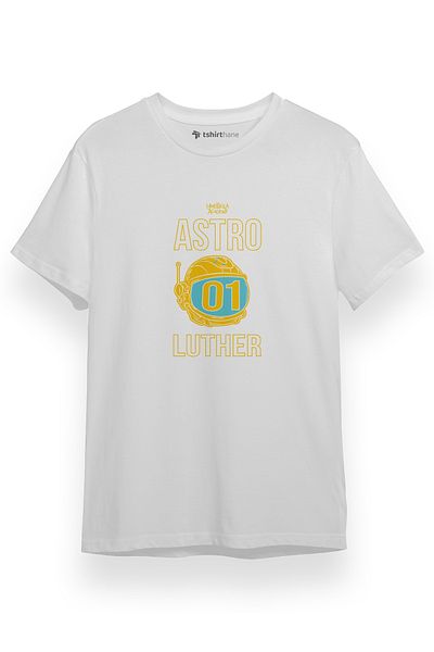 Tshirthane Ανδρικό μπλουζάκι με κοντό μανίκι The Umbrella Academy Astro Luther White