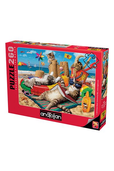 Anatolian Puzzle 260 Piece XL Jigsaw Puzzle - Cats' Beach Enjoyment 3322