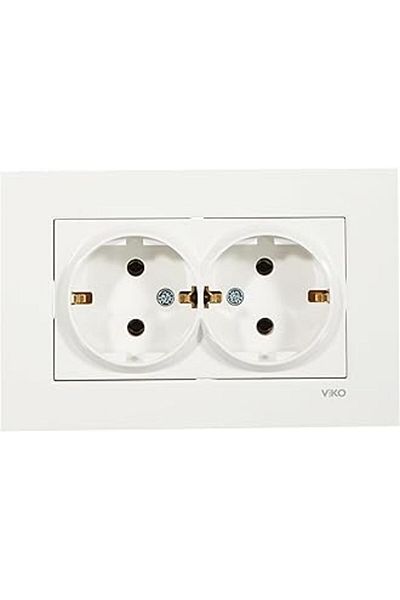 Mu Art Karre White Double Grounded Socket