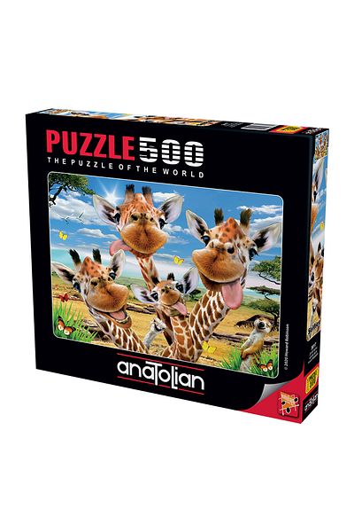 Anatolian Puzzle 500 Piece Jigsaw Puzzle - Giraffe Selfie 3617