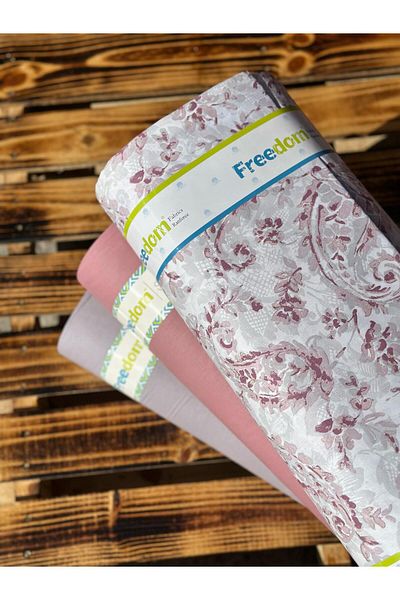 Freedom Ethnic Pattern Fabric - 30 Meters 1 Ball Fabric 240 cm Width - 100% Cotton Ranforce
