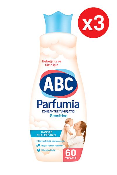 ABC Parfum Concentrat Pentru Rufe Sensibile 1440 Ml-x3