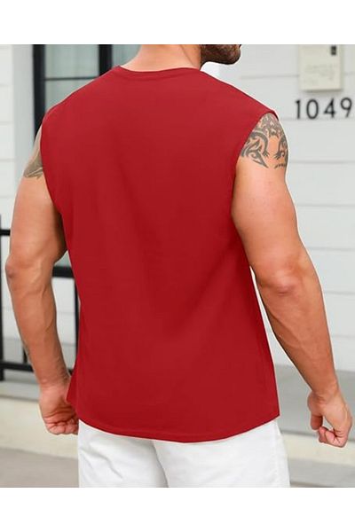 RUTBİL SPORTS Zero Sleeve Crewneck Tank Top Singlet-Fitness Singlet- Sport T-Shorts-Sports Singlet-Gym Singlet Loose Fit