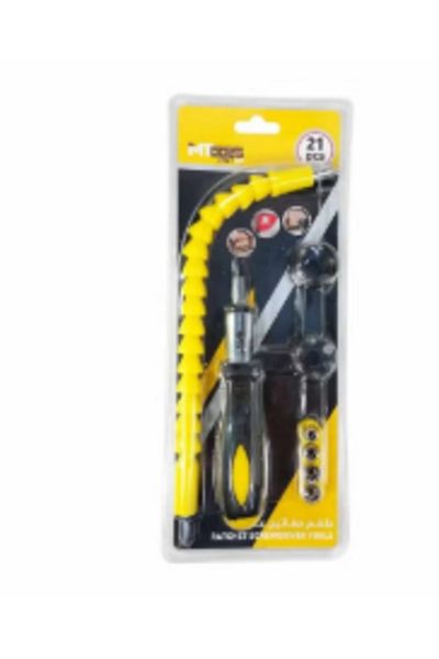 MTOOLS 21 Pieces Ratcheting Screwdriver and Drill Attachment Tool Set