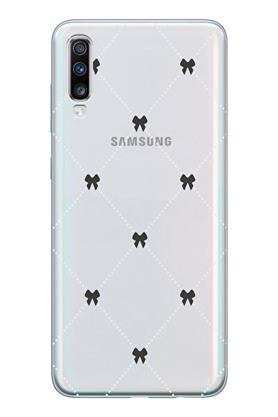 moonset Samsung Galaxy A30S/A50/A50S Uyumlu Kurdeleler Tasarımlı Baskılı Şeff...