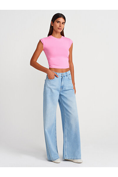 Dilvin 30899 Μπαλάκι με λεπτομέρεια στο πλάι, ροζ