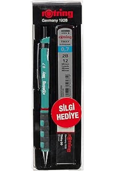 Mu Art Rotring Tikky Min Eraser 3'Lü School Set- 0.7 Sea Blue