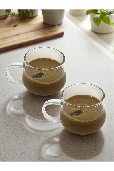CİHO 2-Pack Borosilicate Glass Mug 400 ml