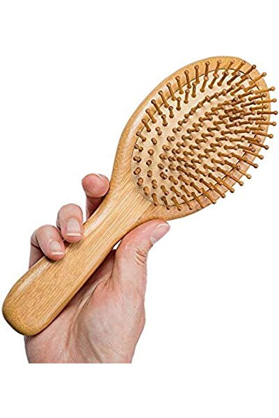 Huachi Wet Hair Brush Bamboo Detangling Brush Natural Wooden Paddle Organic B...