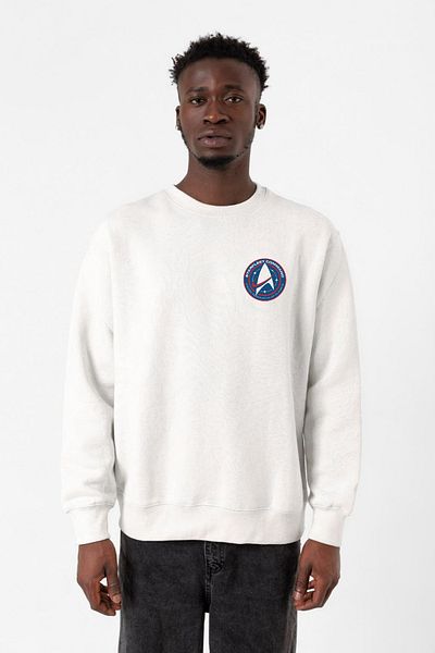 Tshirthane Φούτερ Star Trek Discovery Starfleet Command Λευκό ανδρικό φούτερ 2ip