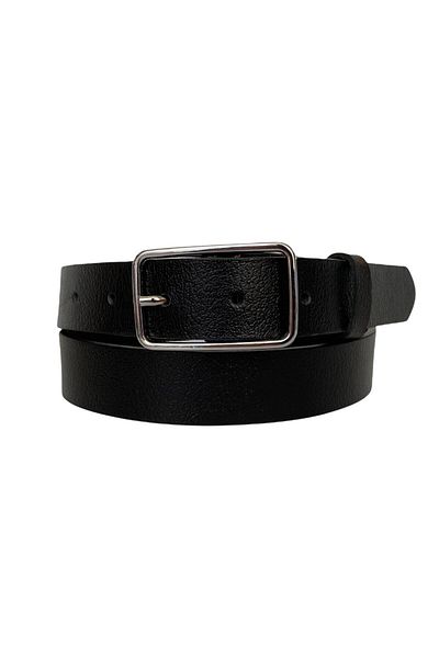 GoDeri 100% piele naturală, cu cataramă dreptunghiulară, curea neagră subțire pentru femei, 3cm=3cm-kdn-04