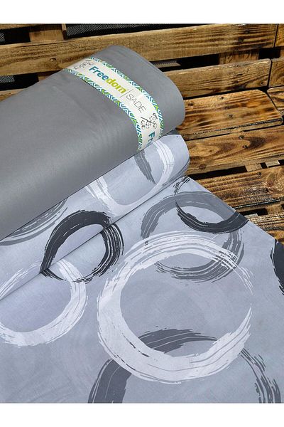 Freedom Geometric Pattern Fabric - 30 Meters 1 Ball Fabric 240 cm Width - 100% Cotton Ranforce