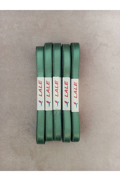 yörük tuhafiye شريط ساتان أخضر 1 سم (5 كرات) شريط ساتان (5 × 10 طن = 50 متر)