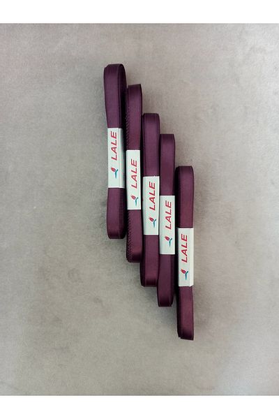 yörük tuhafiye Plum 1 cm Satin Ribbon (5 Balls) Set Ribbon (5 X 10 Mt = 50 Meters)