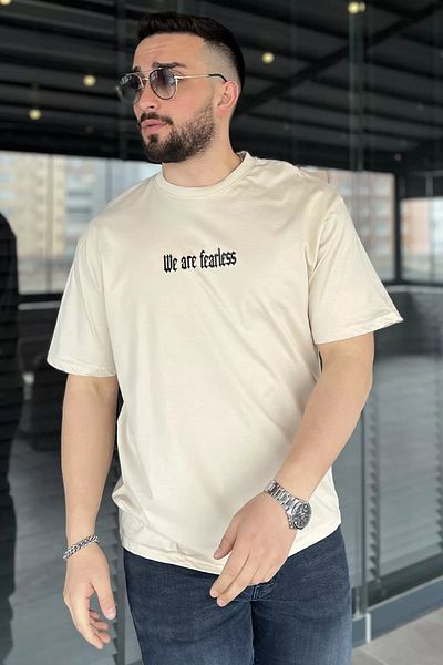 MİSHAR İTALİA Ανδρικό μπλουζάκι με λαιμόκοψη με στάμπα σιλικόνης Stone
