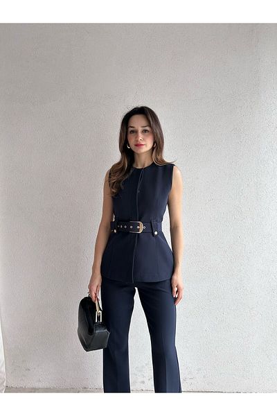 Mooi Butik Mitany Suit 1309 - Navy Blue