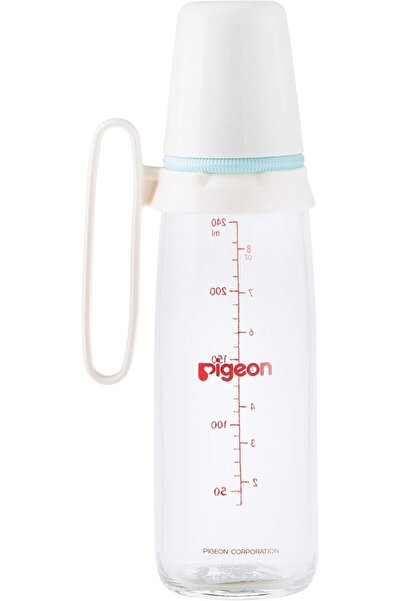 Pigeon K8 Nursing Glass Bottle With Handle 240ml Pa226 (02264) --- بيجون رضاعه زجاج بيد 240مل 226